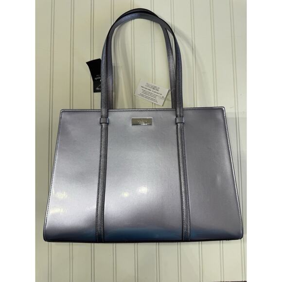 NWT Kate Spade Kenzie Large Gifting Tote Shoulder Bag Lavender Patent Leather - Picture 1 of 7